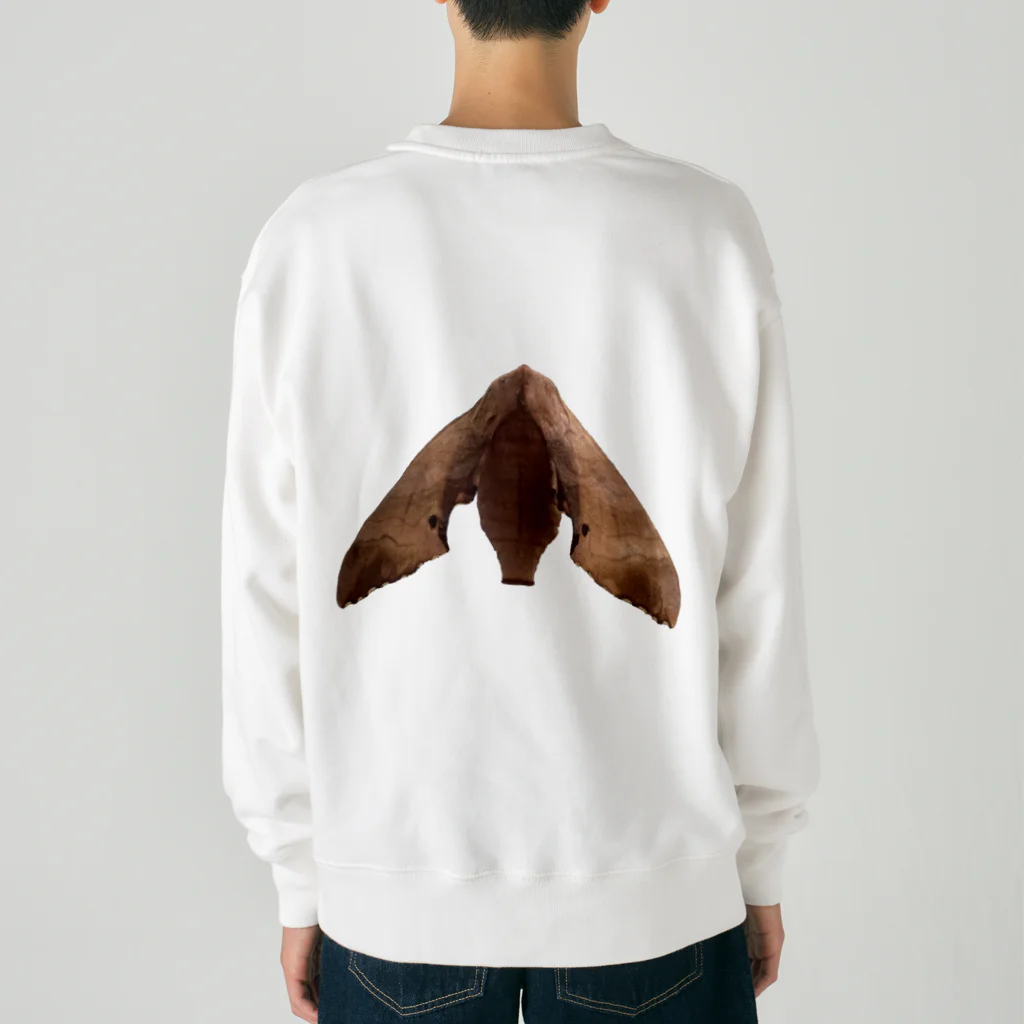 L_arctoaのモモスズメ幼虫と成虫 Heavyweight Crew Neck Sweatshirt