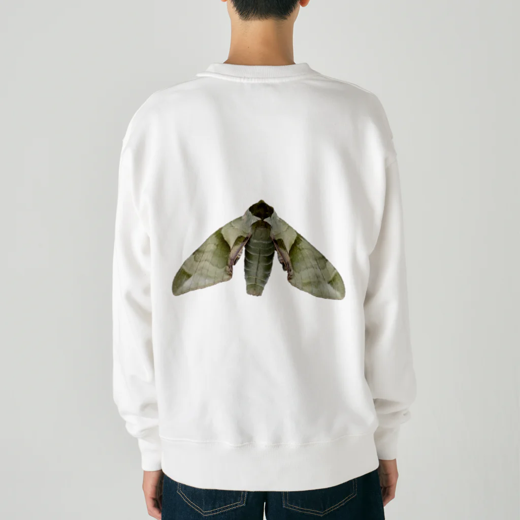 L_arctoaのウンモンスズメ幼虫と成虫 Heavyweight Crew Neck Sweatshirt