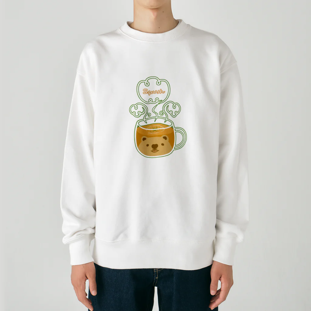 Happy Fluffy* ： 桜香*ののぞクマグ：かぼちゃスープVer. Heavyweight Crew Neck Sweatshirt