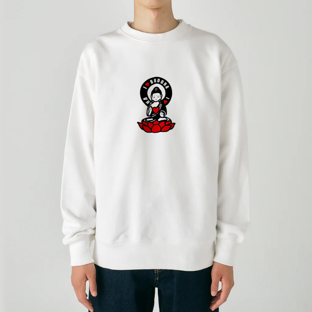 くねくね道のI ♡ BUDDHA Heavyweight Crew Neck Sweatshirt