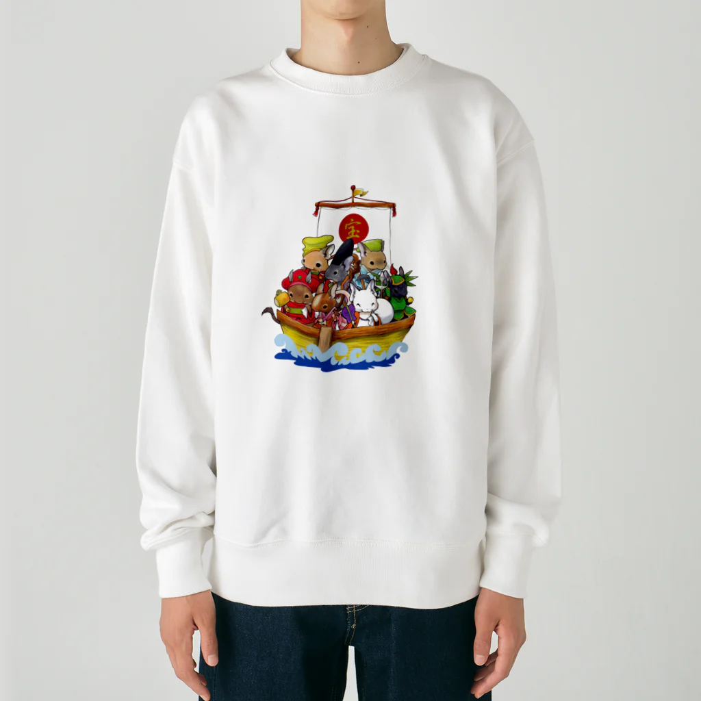 きりんぽる's SHOPの七福デグー Heavyweight Crew Neck Sweatshirt