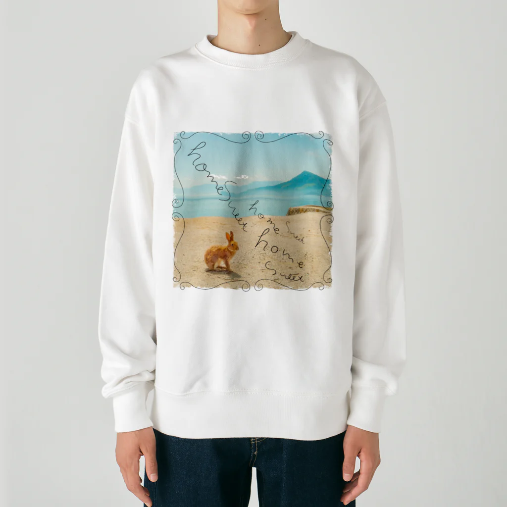 おやさい店 ０８３１のうさぎと島　HomeSweetHome Heavyweight Crew Neck Sweatshirt