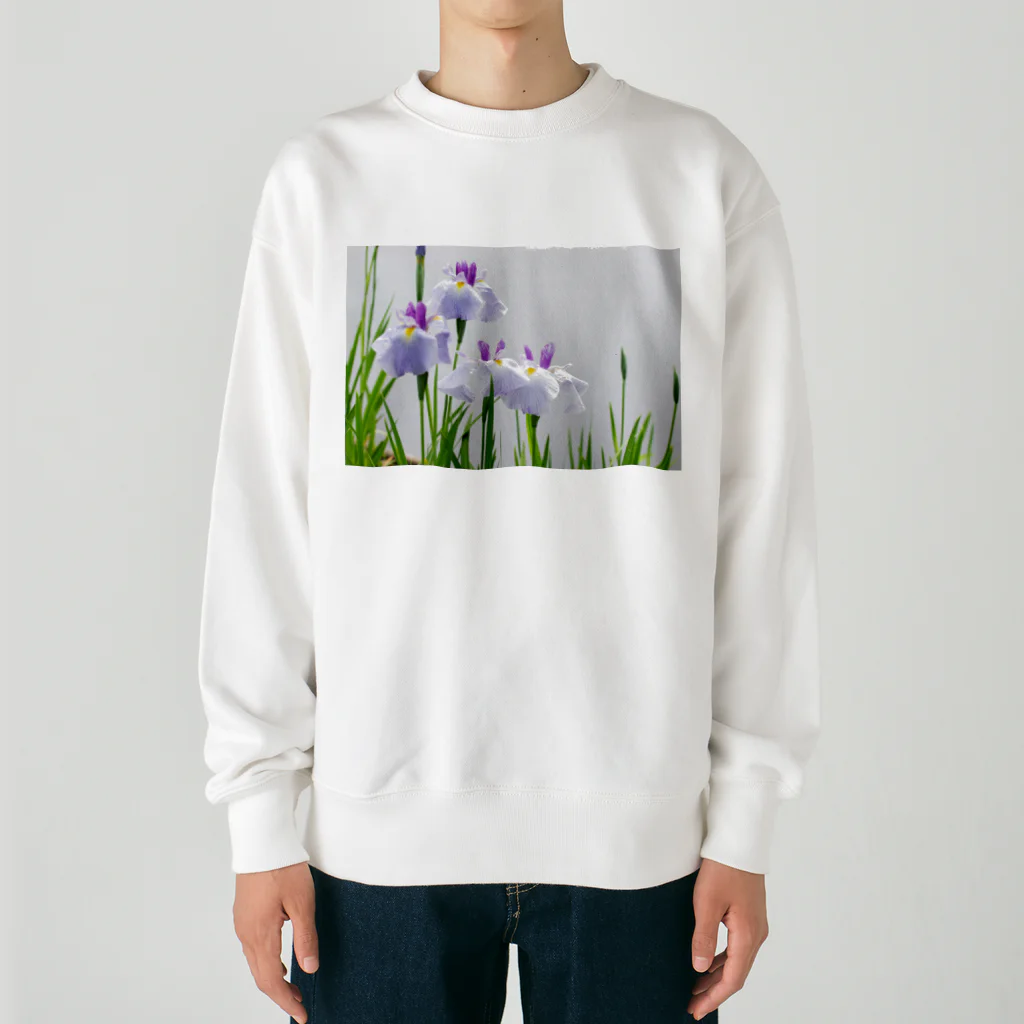 akane_art（茜音工房）の癒しの風景（花菖蒲） Heavyweight Crew Neck Sweatshirt