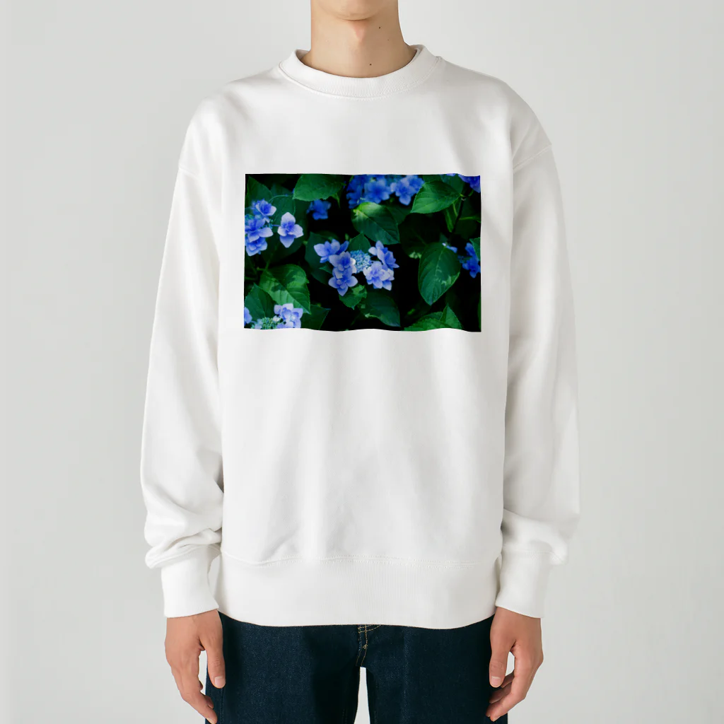 akane_art（茜音工房）の癒しの風景（アジサイ） Heavyweight Crew Neck Sweatshirt