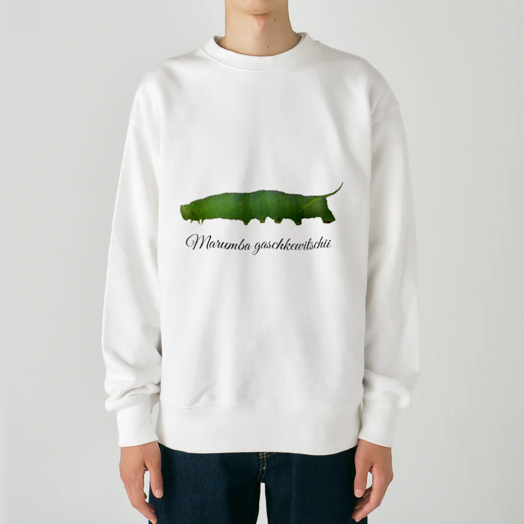 L_arctoaのモモスズメ幼虫と成虫 Heavyweight Crew Neck Sweatshirt