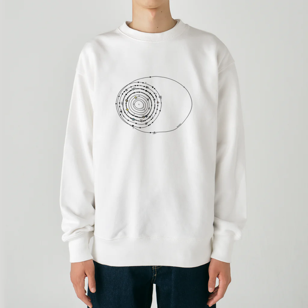 cosmicatiromの太陽系の衛星 Heavyweight Crew Neck Sweatshirt