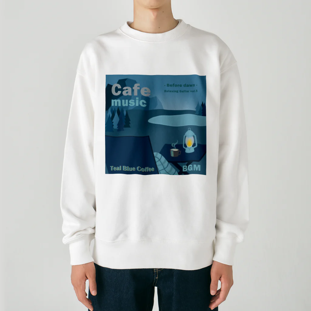 Teal Blue CoffeeのCafe music - Before dawn - Heavyweight Crew Neck Sweatshirt