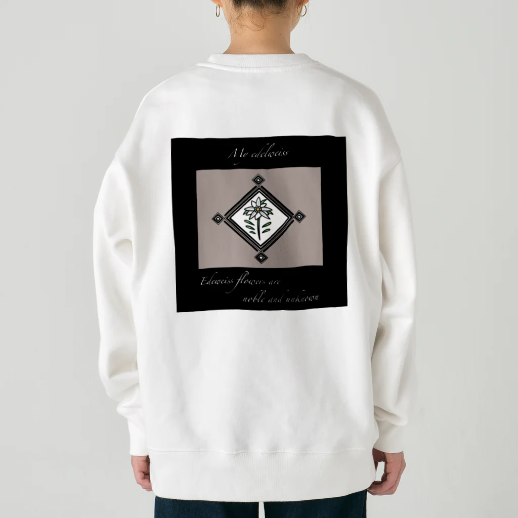 ゆにねこ惑星の❖僕のｴｰﾃﾞﾙﾜｲｽ❖茶色(背面)ロゴ入り Heavyweight Crew Neck Sweatshirt