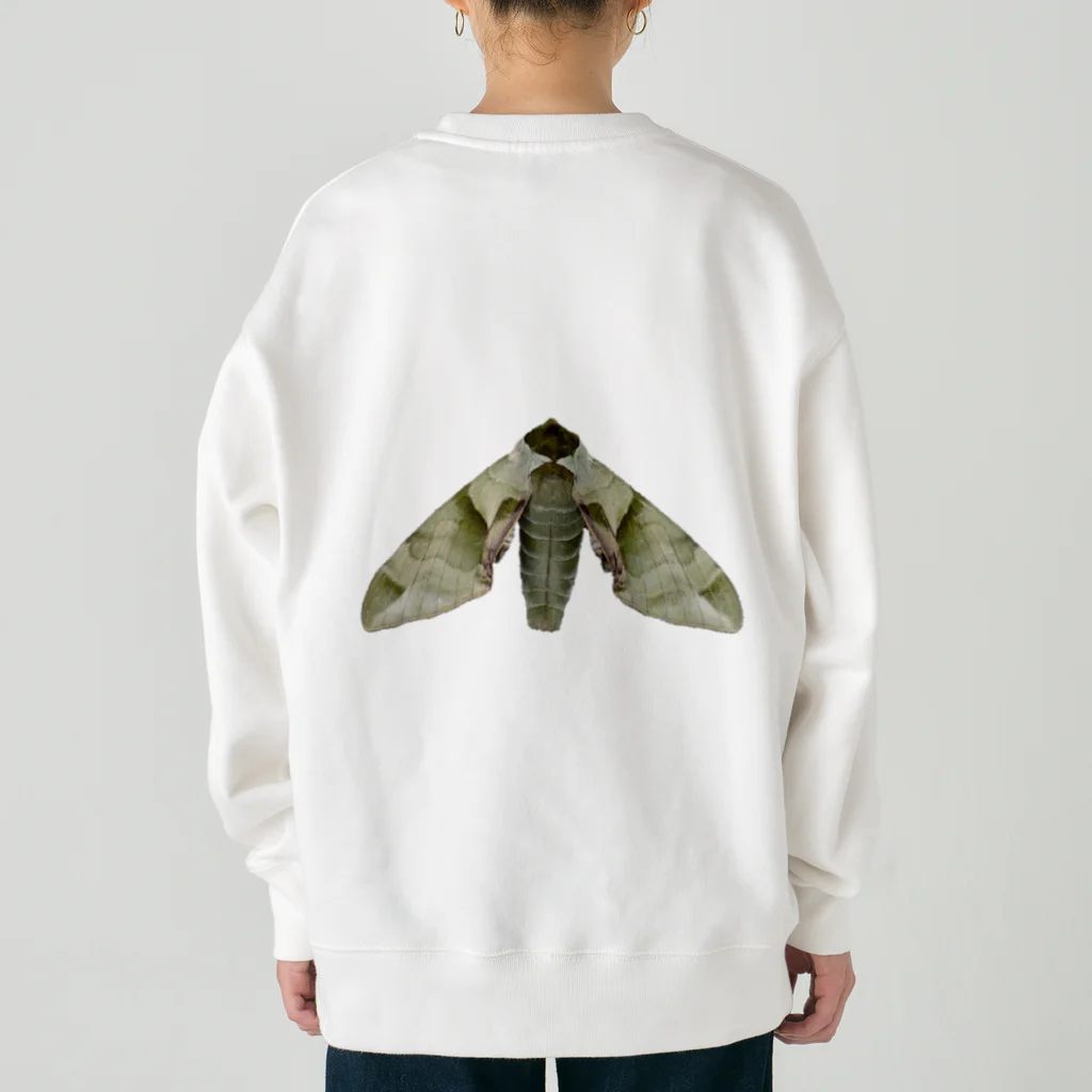 L_arctoaのウンモンスズメ幼虫と成虫 Heavyweight Crew Neck Sweatshirt