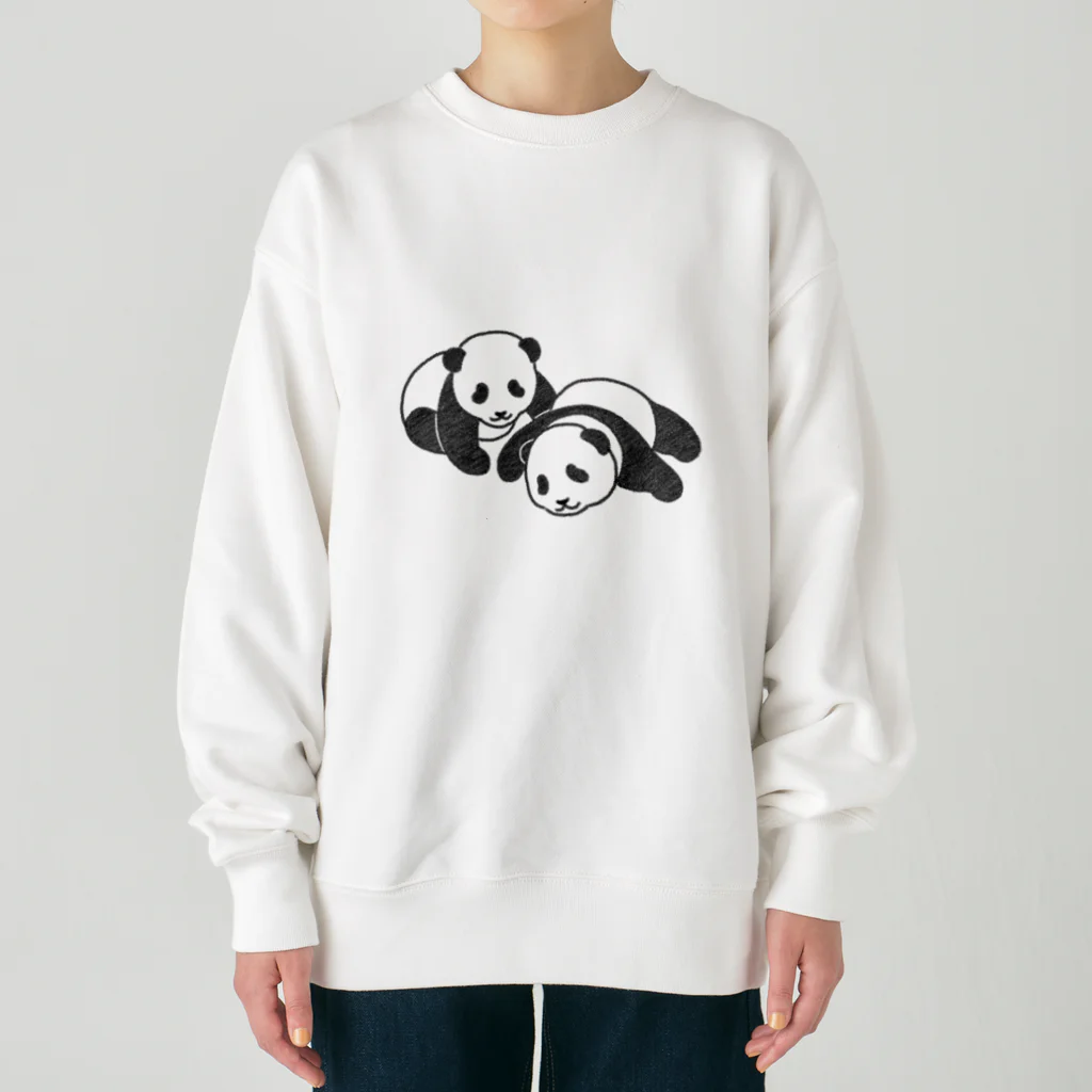 chippokeの双子パンダ Heavyweight Crew Neck Sweatshirt