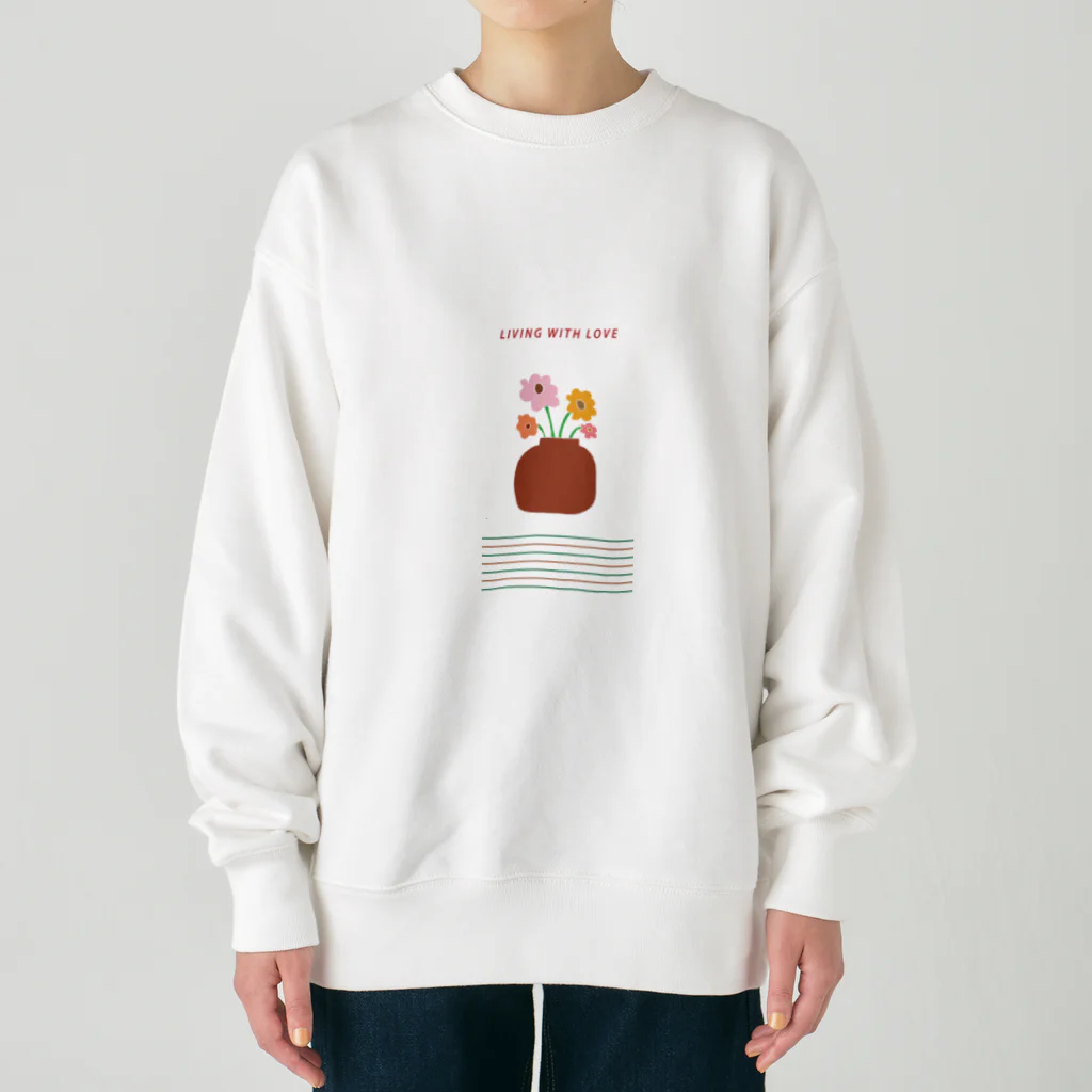 home sweet homeのliving with love Heavyweight Crew Neck Sweatshirt