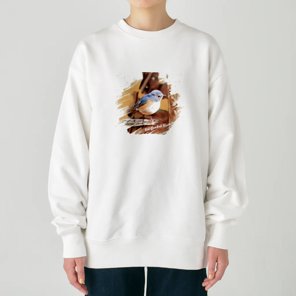 jun-hoshiのルリビタキ ♂ Heavyweight Crew Neck Sweatshirt