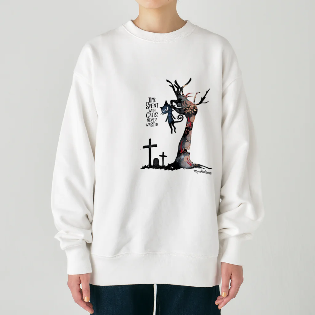 Ryuthirdの猫の木 Heavyweight Crew Neck Sweatshirt