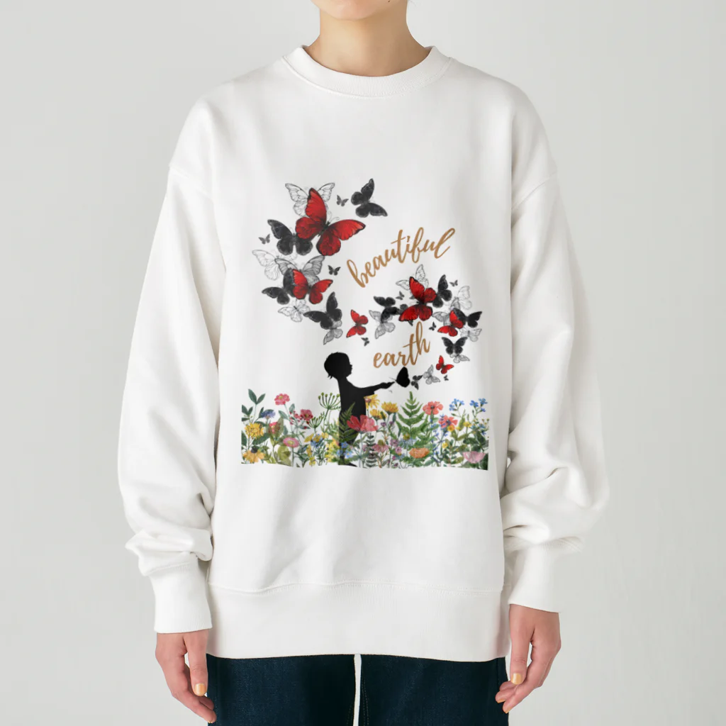 bubblegum19のbeautiful earth Heavyweight Crew Neck Sweatshirt