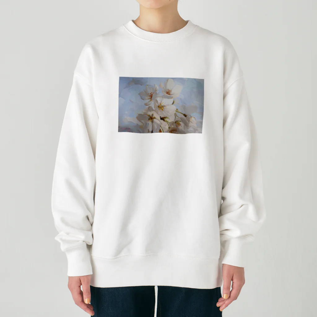 TOMOYA MURAKAMIのSAKURA-Oil Painting- Heavyweight Crew Neck Sweatshirt