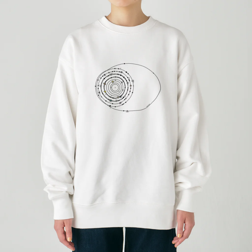 cosmicatiromの太陽系の衛星 Heavyweight Crew Neck Sweatshirt