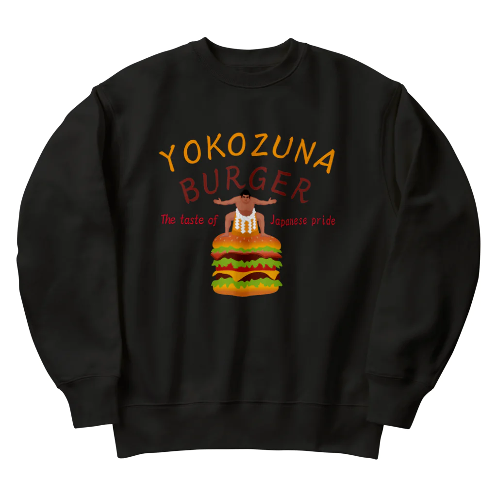 キッズモード某の横綱バーガー Heavyweight Crew Neck Sweatshirt