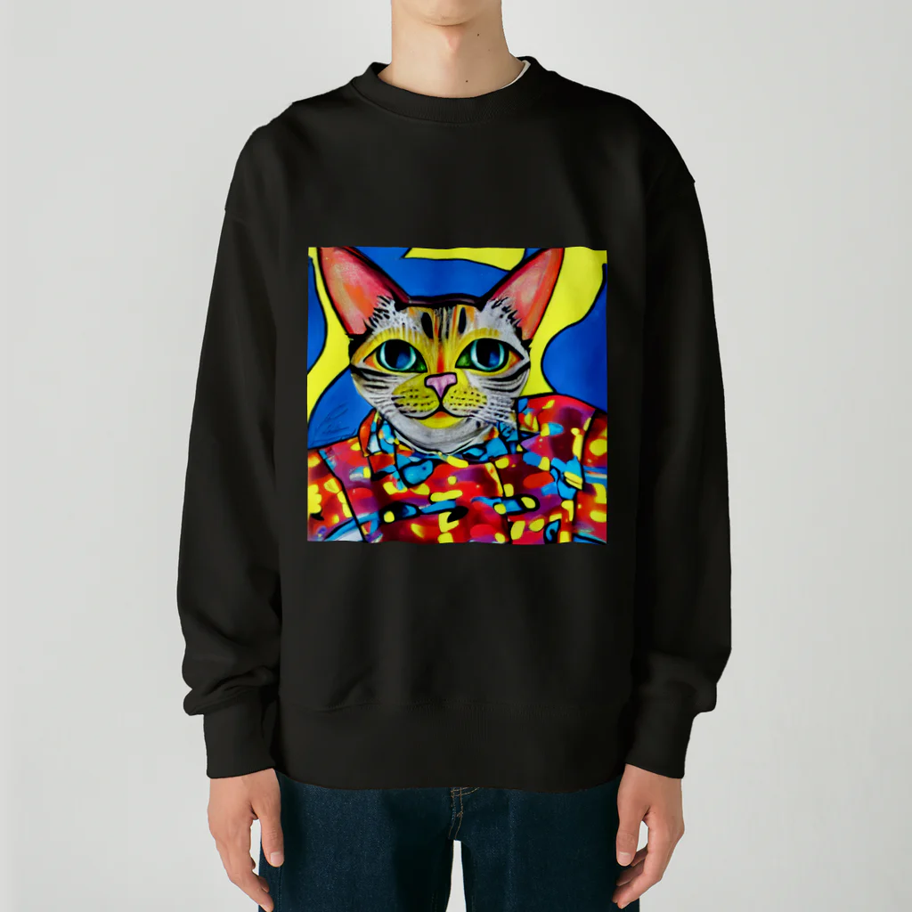 miehayashi1984のファンキーcat Heavyweight Crew Neck Sweatshirt