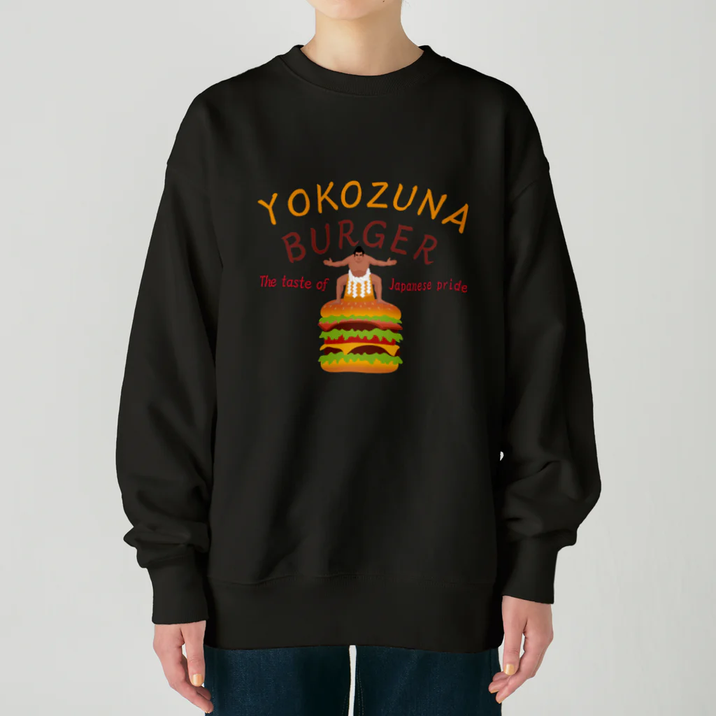 キッズモード某の横綱バーガー Heavyweight Crew Neck Sweatshirt