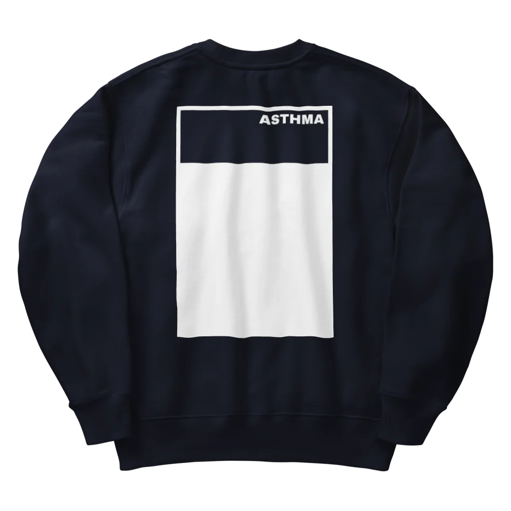 背中でアピールしてるのASTHMA 喘息 Heavyweight Crew Neck Sweatshirt