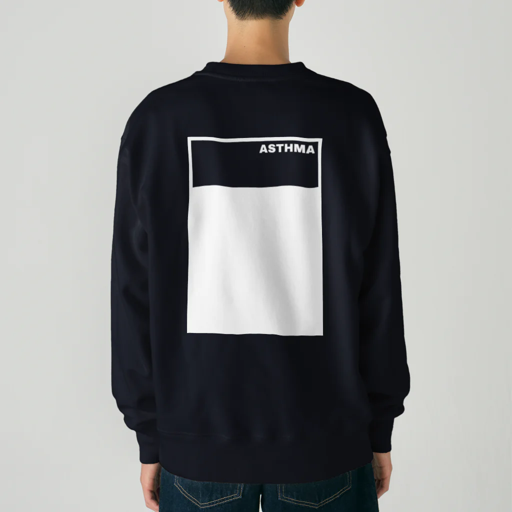 背中でアピールしてるのASTHMA 喘息 Heavyweight Crew Neck Sweatshirt