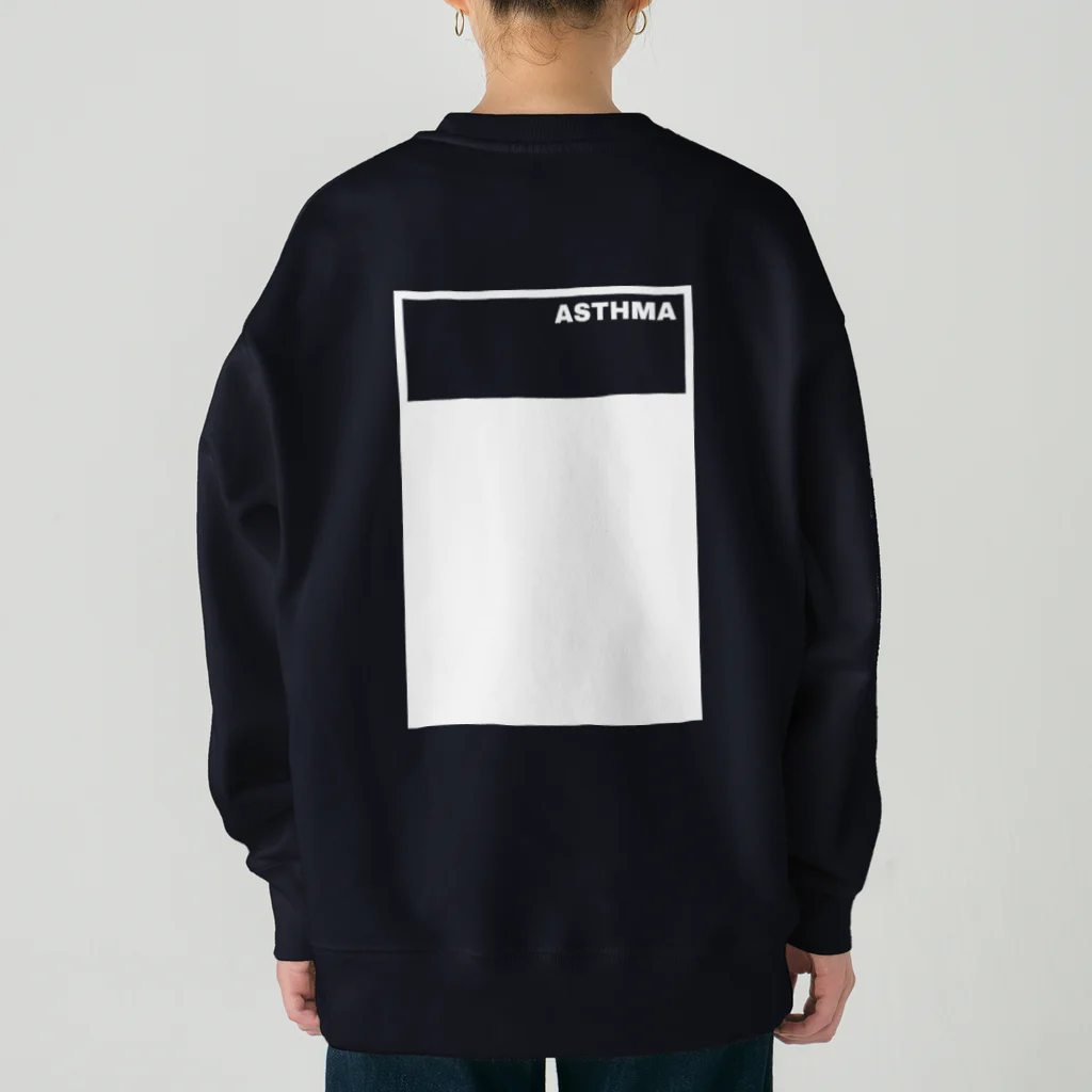 背中でアピールしてるのASTHMA 喘息 Heavyweight Crew Neck Sweatshirt