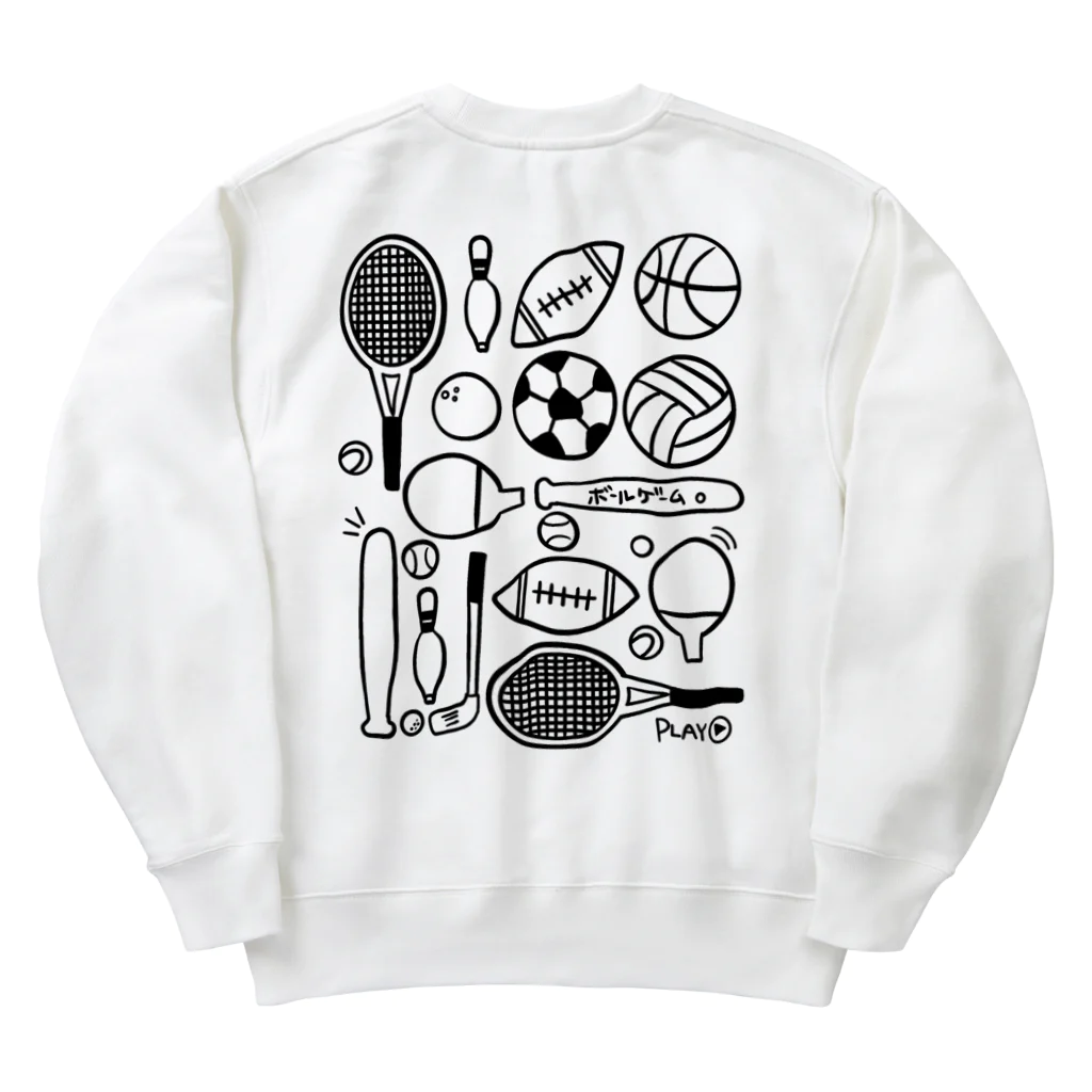 おはる屋さんのいろいろ球技（ボールゲーム） Heavyweight Crew Neck Sweatshirt