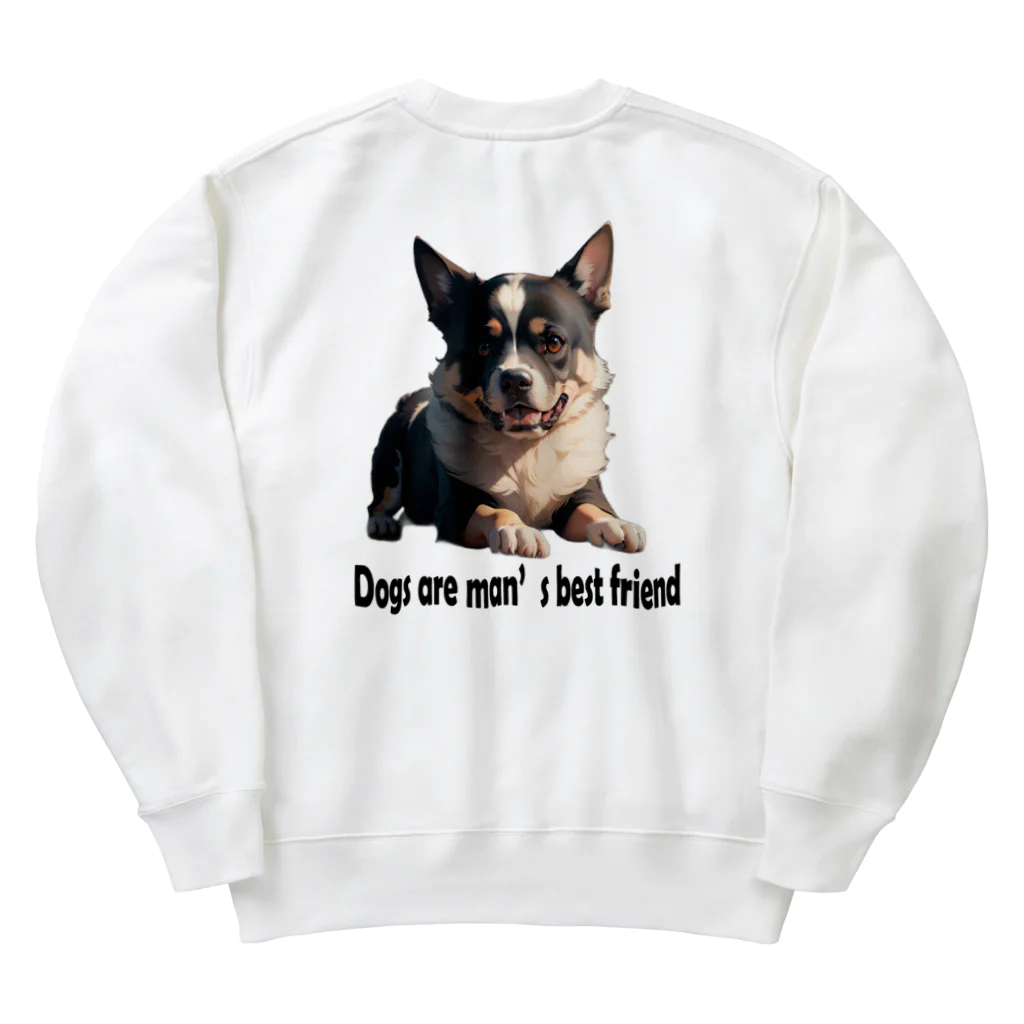 iMaginary Zooの犬は人間にとって最高の友達 Heavyweight Crew Neck Sweatshirt