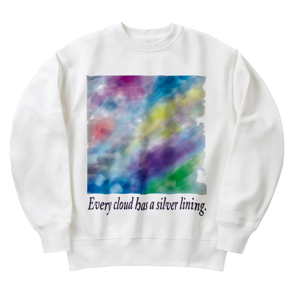 夜の闇に、色の魔法をかけながら。のEvery cloud has a silver lining. Heavyweight Crew Neck Sweatshirt