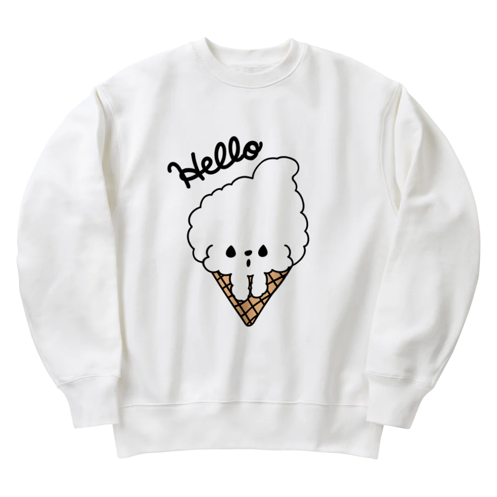 chiiis-chiiisのビションフリーゼ　フワモコちゃん Heavyweight Crew Neck Sweatshirt