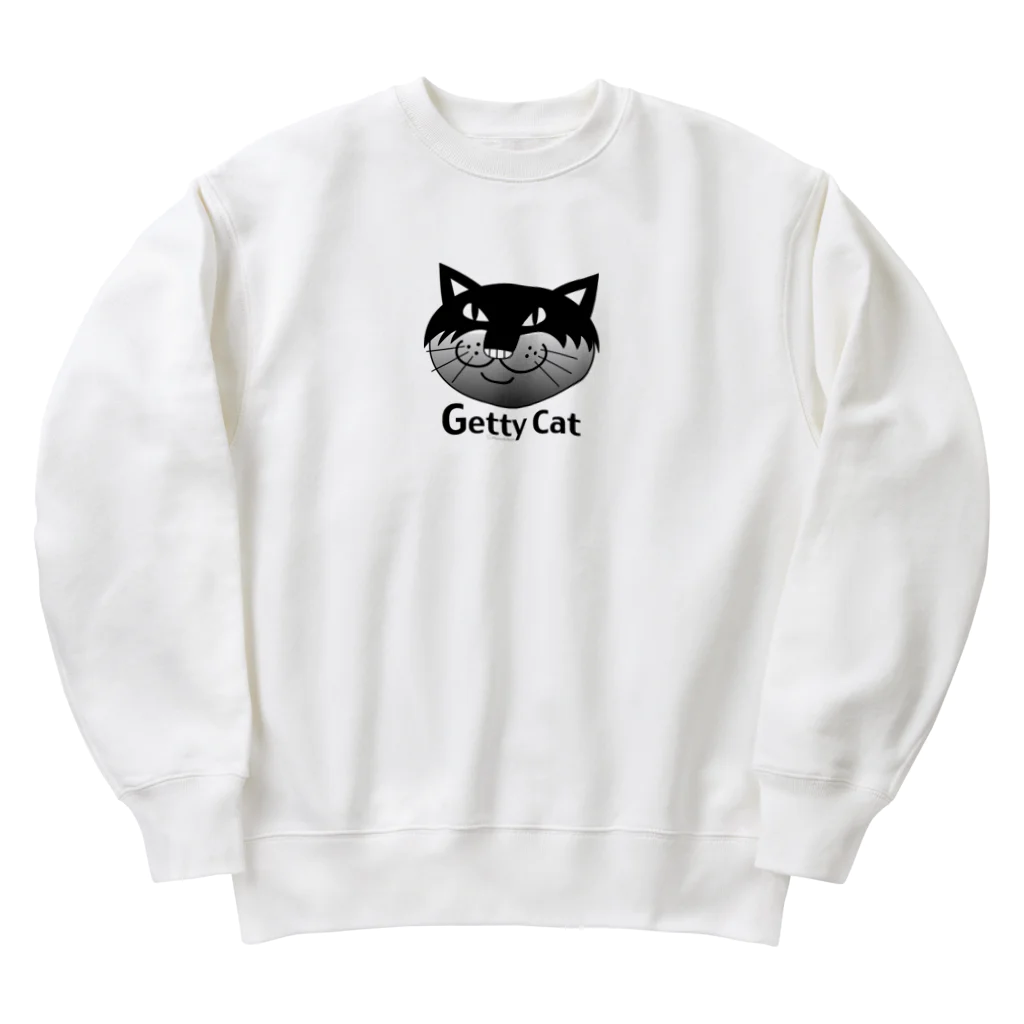 Illustrator Moca&Ram shopのネコのゲッティ/Getty Cat Heavyweight Crew Neck Sweatshirt