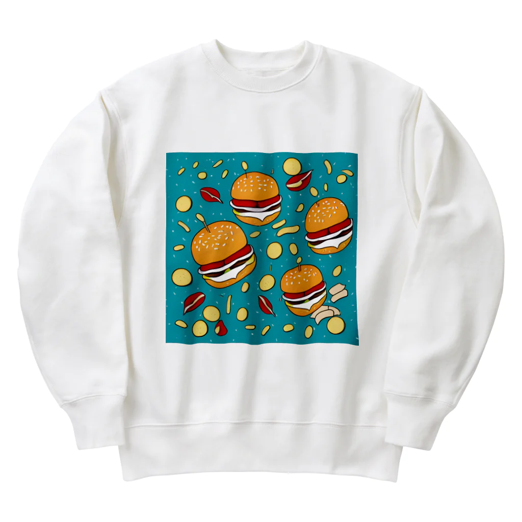 TokyoFridayNightの空飛ぶハンバーガー Heavyweight Crew Neck Sweatshirt