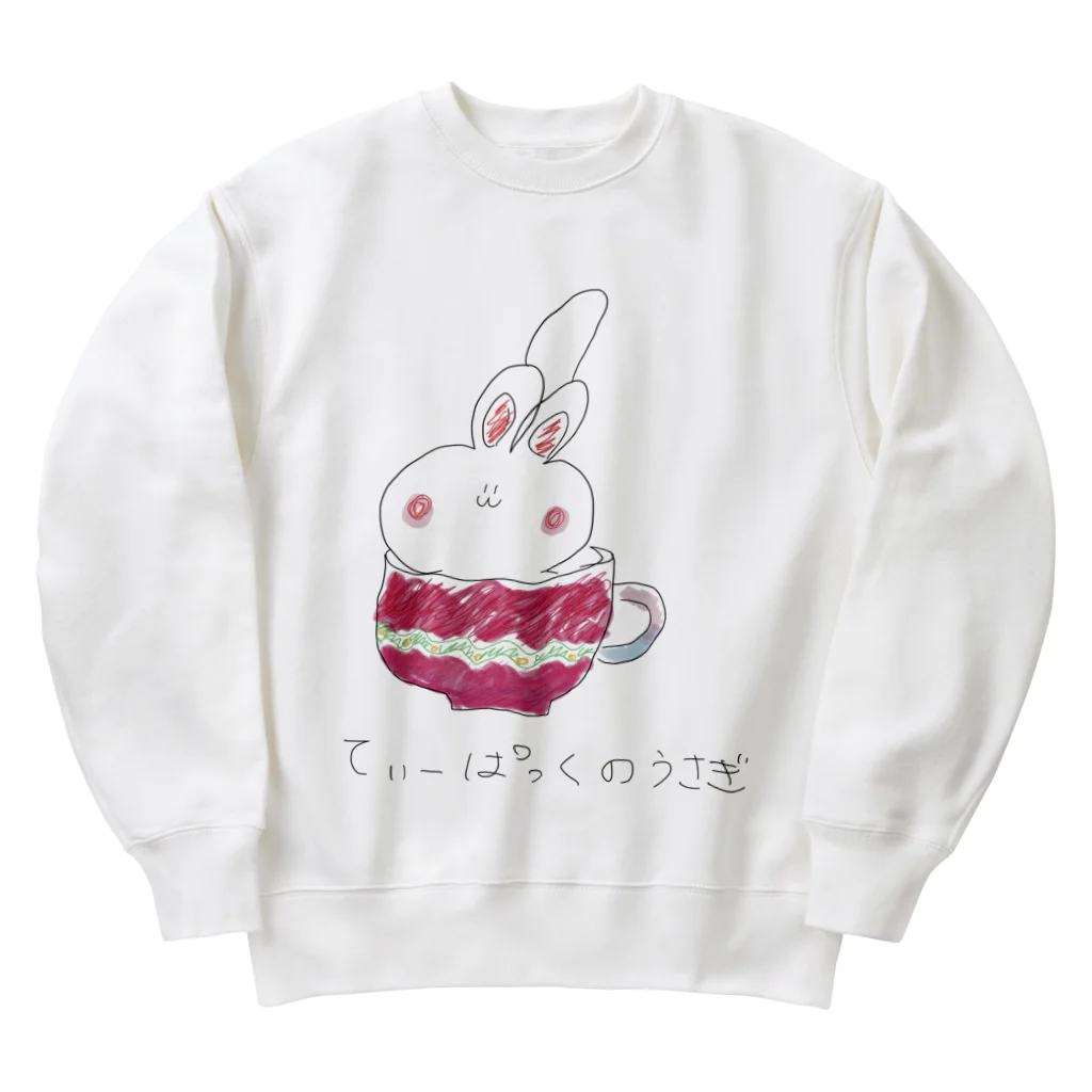 イドミィショップのティーパックになったうさぎ Heavyweight Crew Neck Sweatshirt