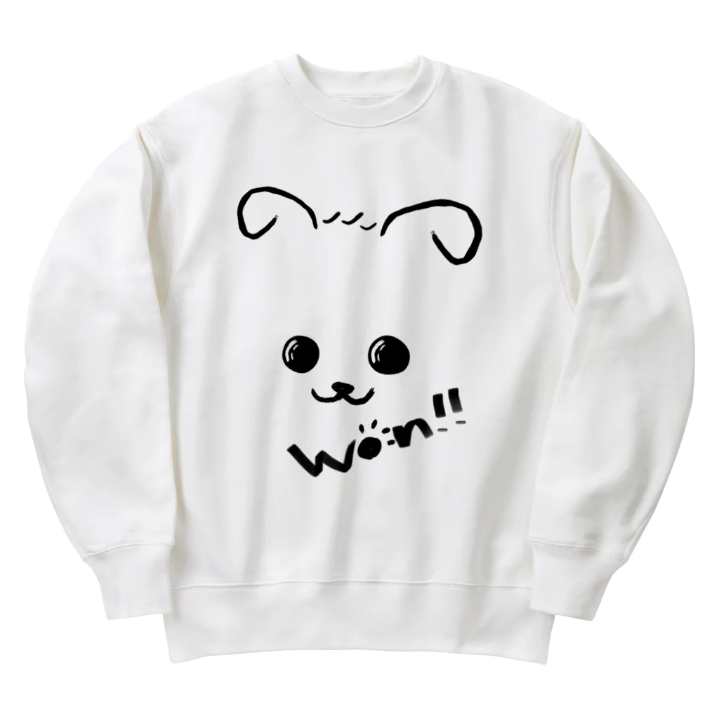 merongのわんこA♡won!!バージョン Heavyweight Crew Neck Sweatshirt