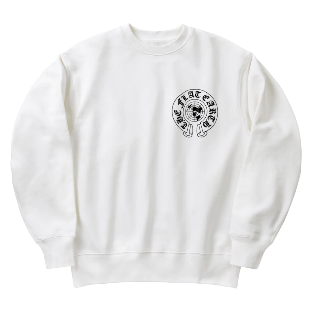 Mappila SHOPのフラットアースMAP04 ch-BLACK Heavyweight Crew Neck Sweatshirt