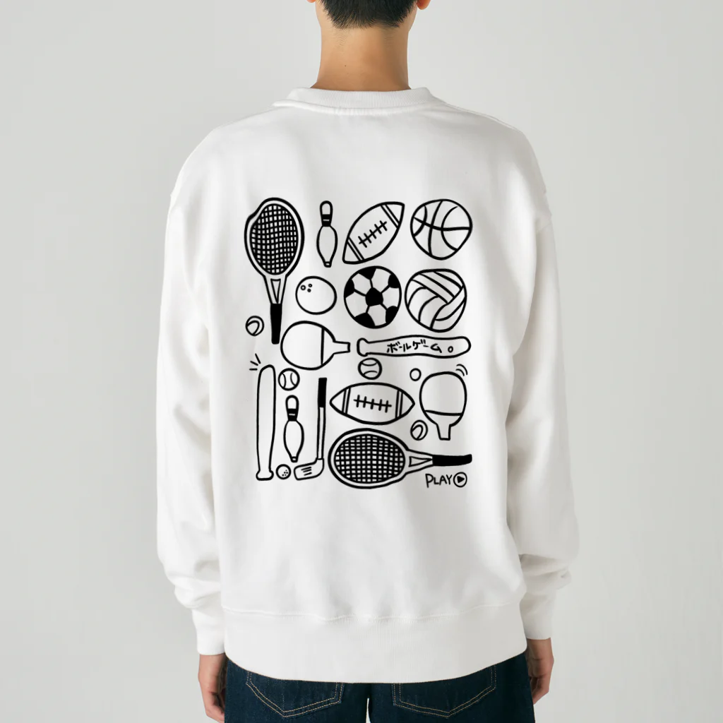 おはる屋さんのいろいろ球技（ボールゲーム） Heavyweight Crew Neck Sweatshirt