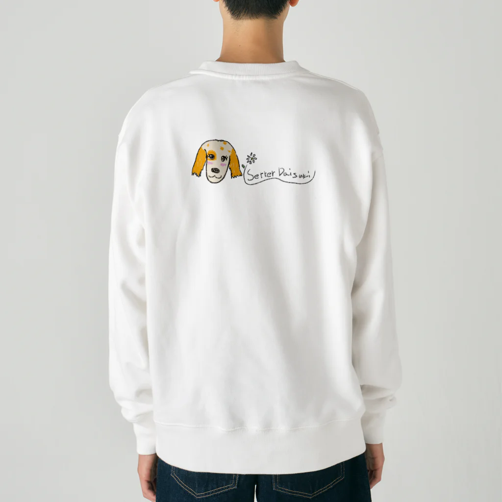 アウトドア大好き秋田犬の◇E・セッターのハナちゃんグッズ♪◇ Heavyweight Crew Neck Sweatshirt