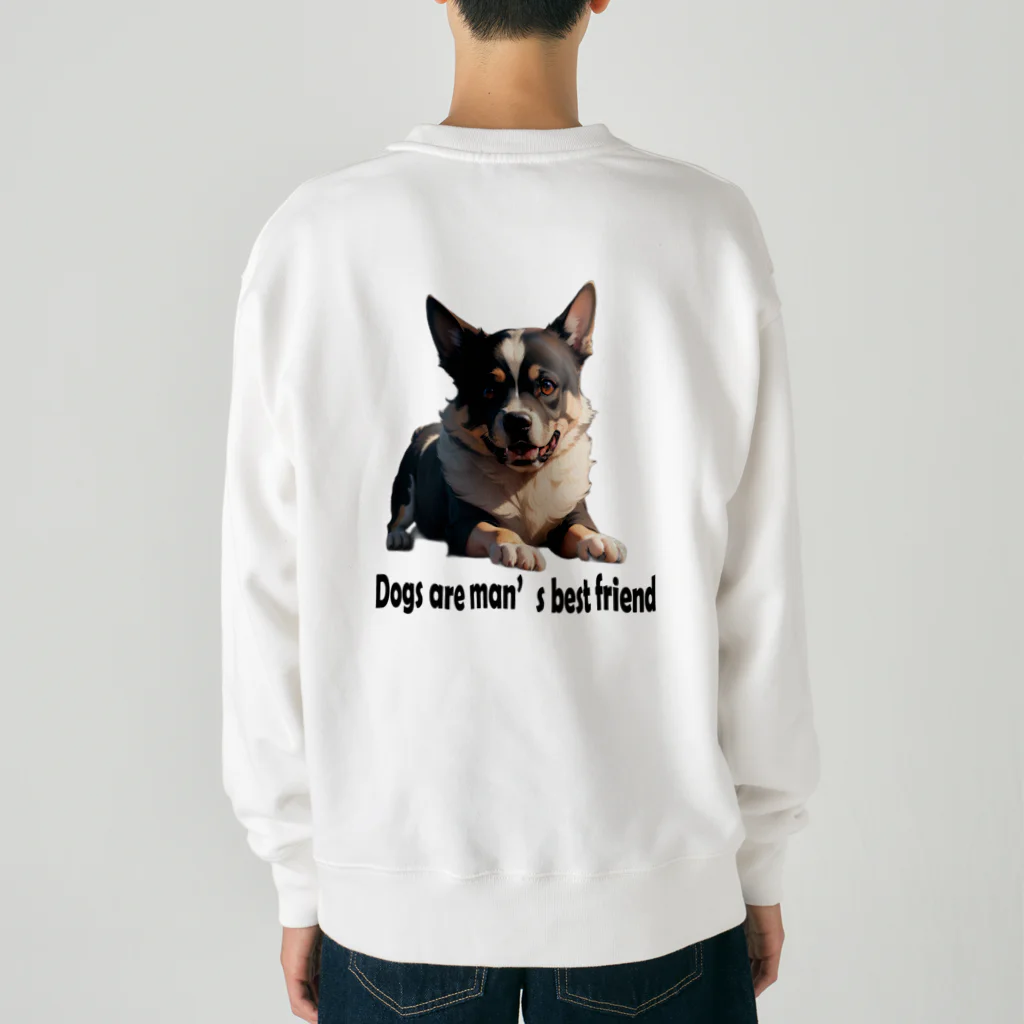 iMaginary Zooの犬は人間にとって最高の友達 Heavyweight Crew Neck Sweatshirt