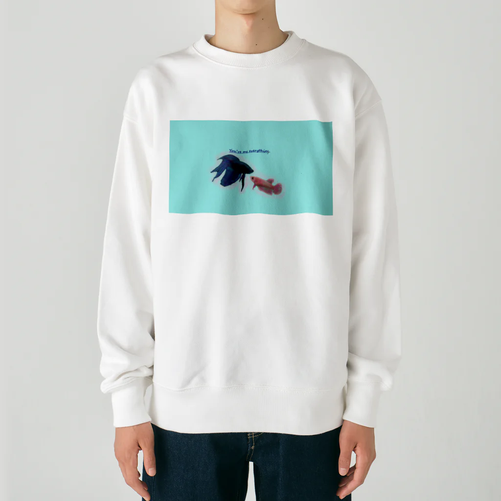 ♡BE HAPPY♡の恋する魚たち Heavyweight Crew Neck Sweatshirt