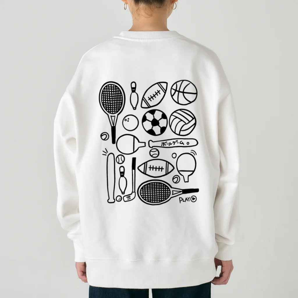 おはる屋さんのいろいろ球技（ボールゲーム） Heavyweight Crew Neck Sweatshirt