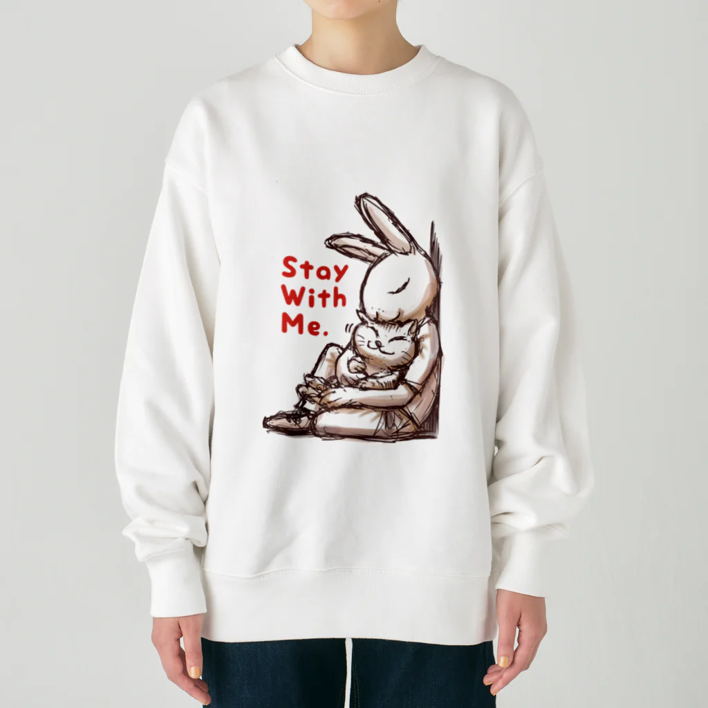 BeachBunnyのうさぎとねこ　Stay With Me Heavyweight Crew Neck Sweatshirt