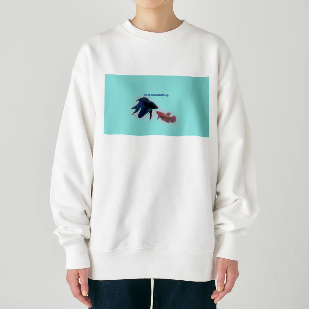 ♡BE HAPPY♡の恋する魚たち Heavyweight Crew Neck Sweatshirt