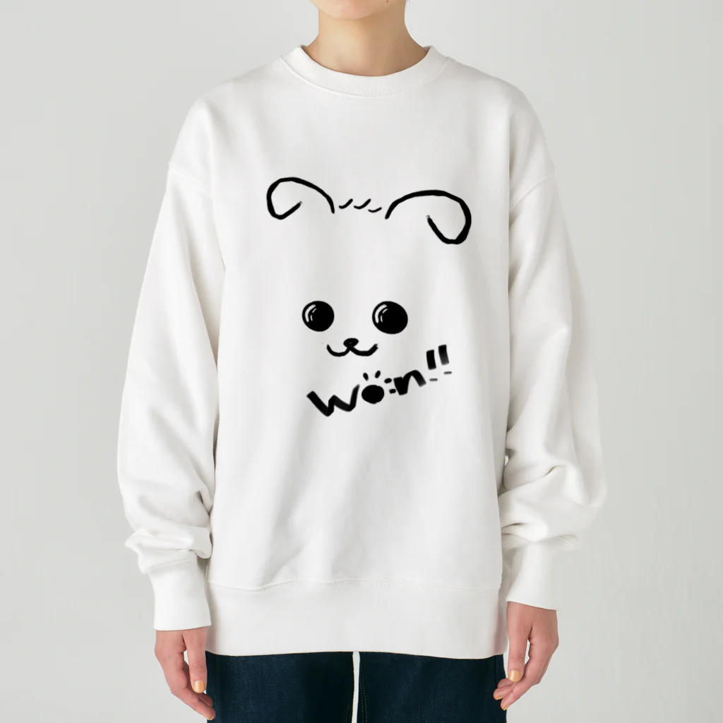 merongのわんこA♡won!!バージョン Heavyweight Crew Neck Sweatshirt