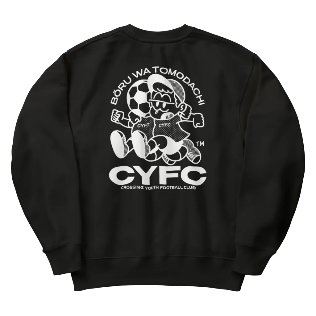 マチダタケルのSUZURIのお店のCYFC | CROSSING YOUTH FOOTBALL CLUB Heavyweight Crew Neck Sweatshirt