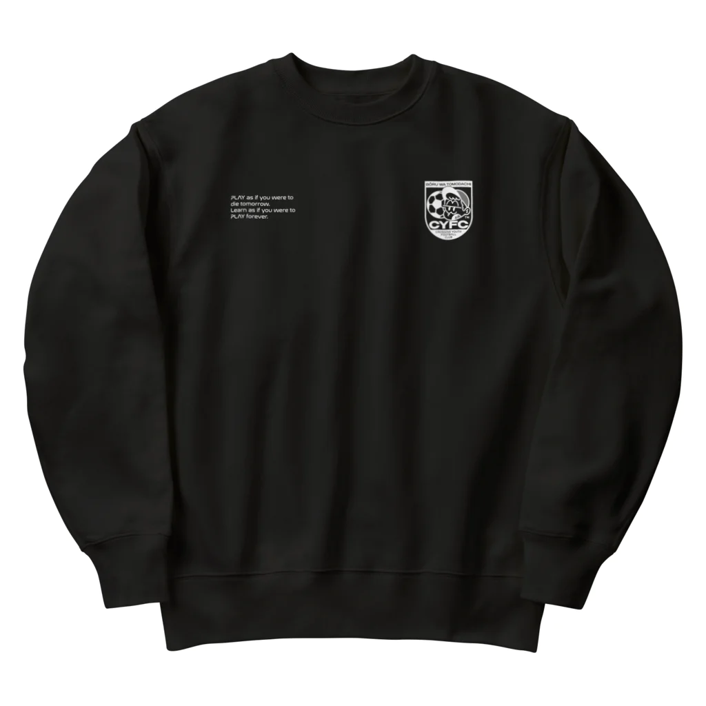 マチダタケルのSUZURIのお店のCYFC | CROSSING YOUTH FOOTBALL CLUB Heavyweight Crew Neck Sweatshirt