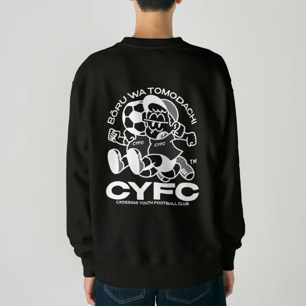 マチダタケルのSUZURIのお店のCYFC | CROSSING YOUTH FOOTBALL CLUB Heavyweight Crew Neck Sweatshirt