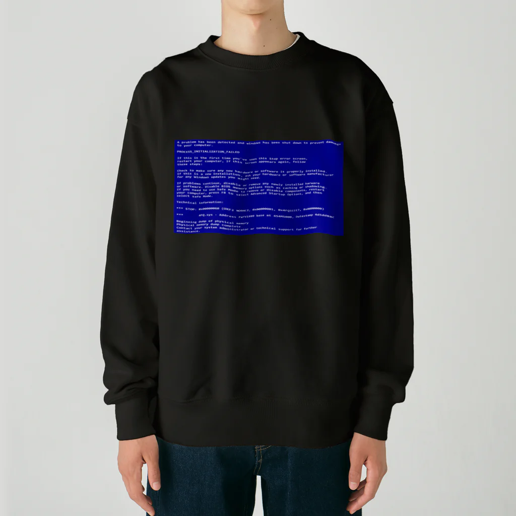 Ａ’ｚｗｏｒｋＳの一番コワいヤツ　ブルースクリーン Heavyweight Crew Neck Sweatshirt