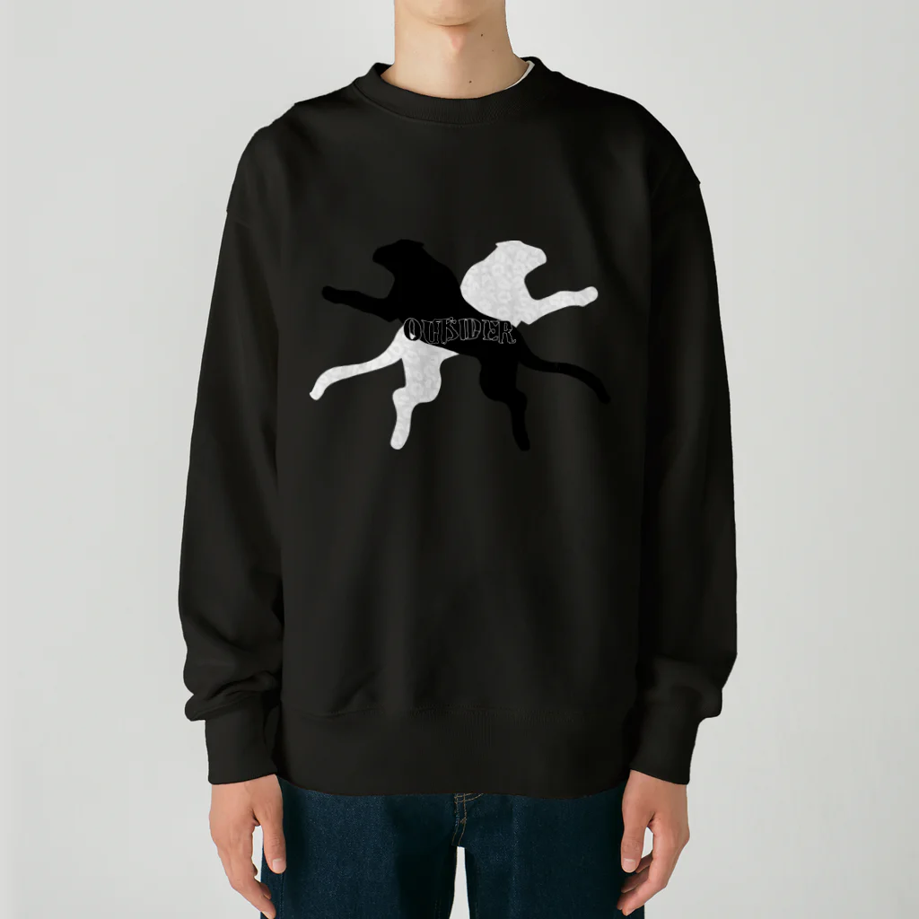 Ａ’ｚｗｏｒｋＳのクロヒョウ＆シロヒョウ～OUTSIDER～ Heavyweight Crew Neck Sweatshirt