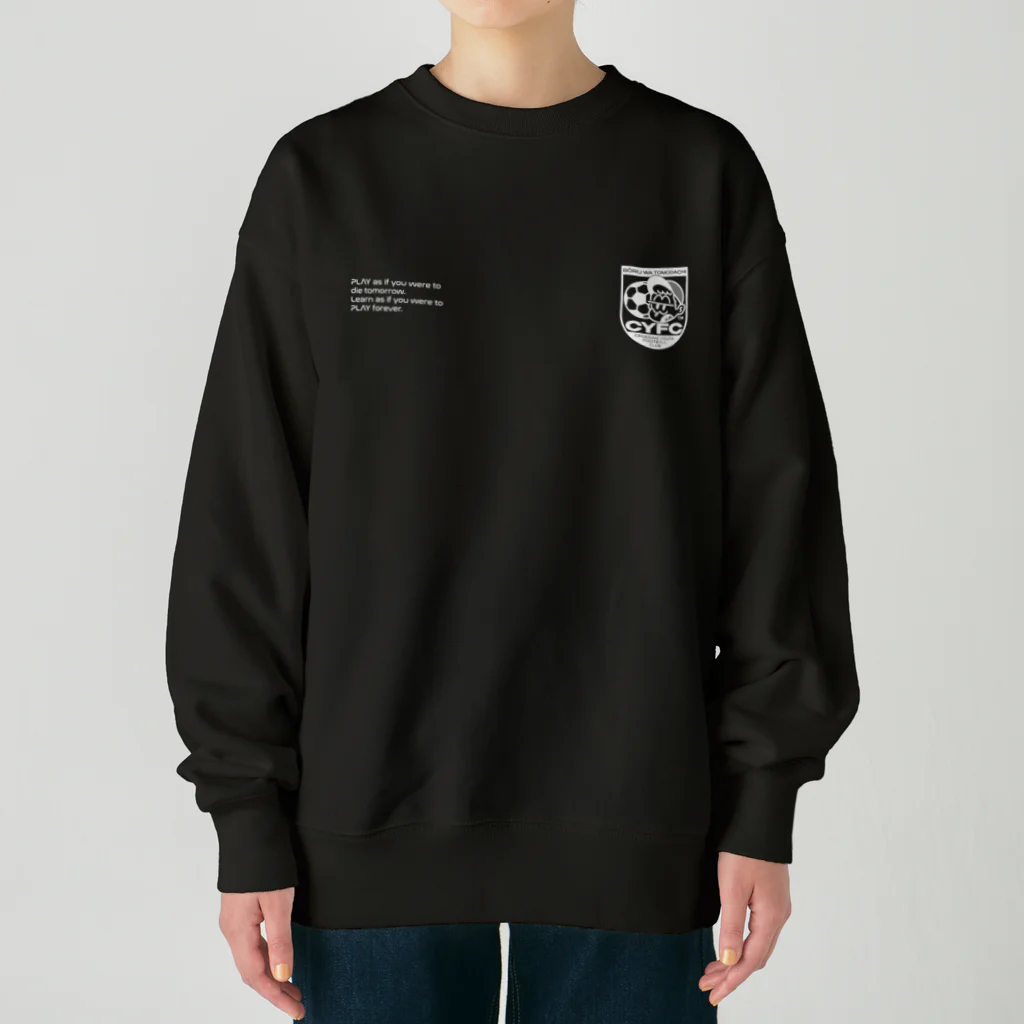 マチダタケルのSUZURIのお店のCYFC | CROSSING YOUTH FOOTBALL CLUB Heavyweight Crew Neck Sweatshirt