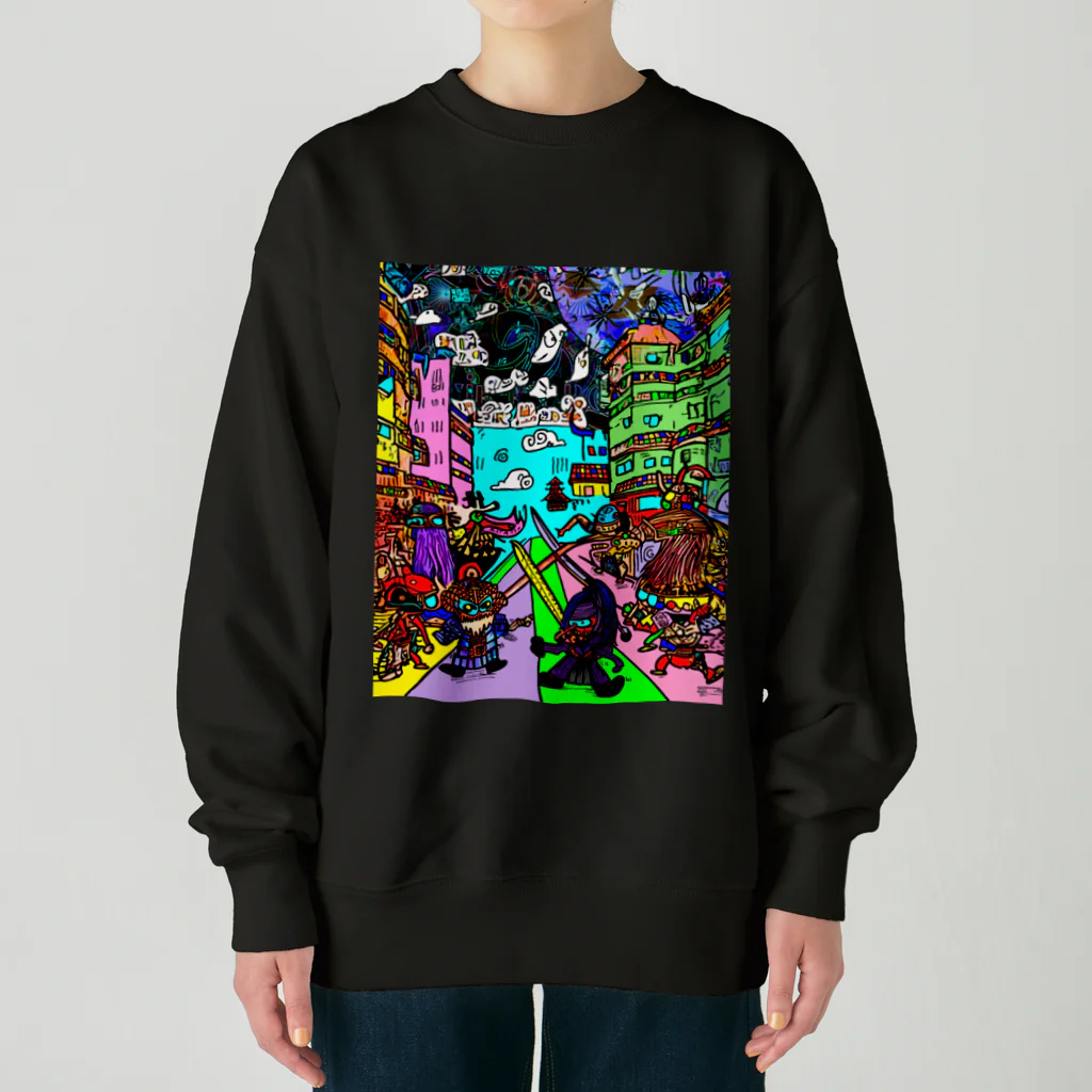 Ａ’ｚｗｏｒｋＳの宇宙人類皆兄弟 VERTICAL Heavyweight Crew Neck Sweatshirt